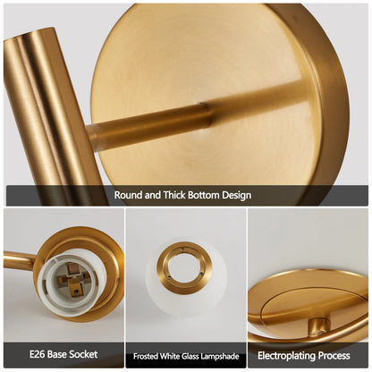 Set of 2 Mid-Century Modern Golden Wall Sconces