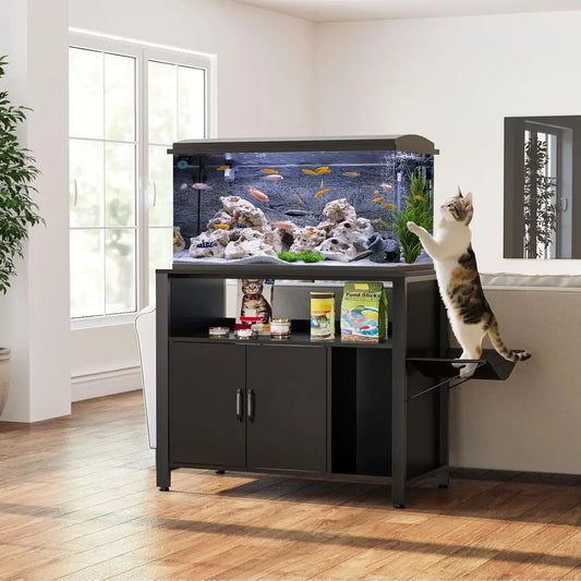 40–50 Gallon Tank Stand with Hidden Cat Cabinet