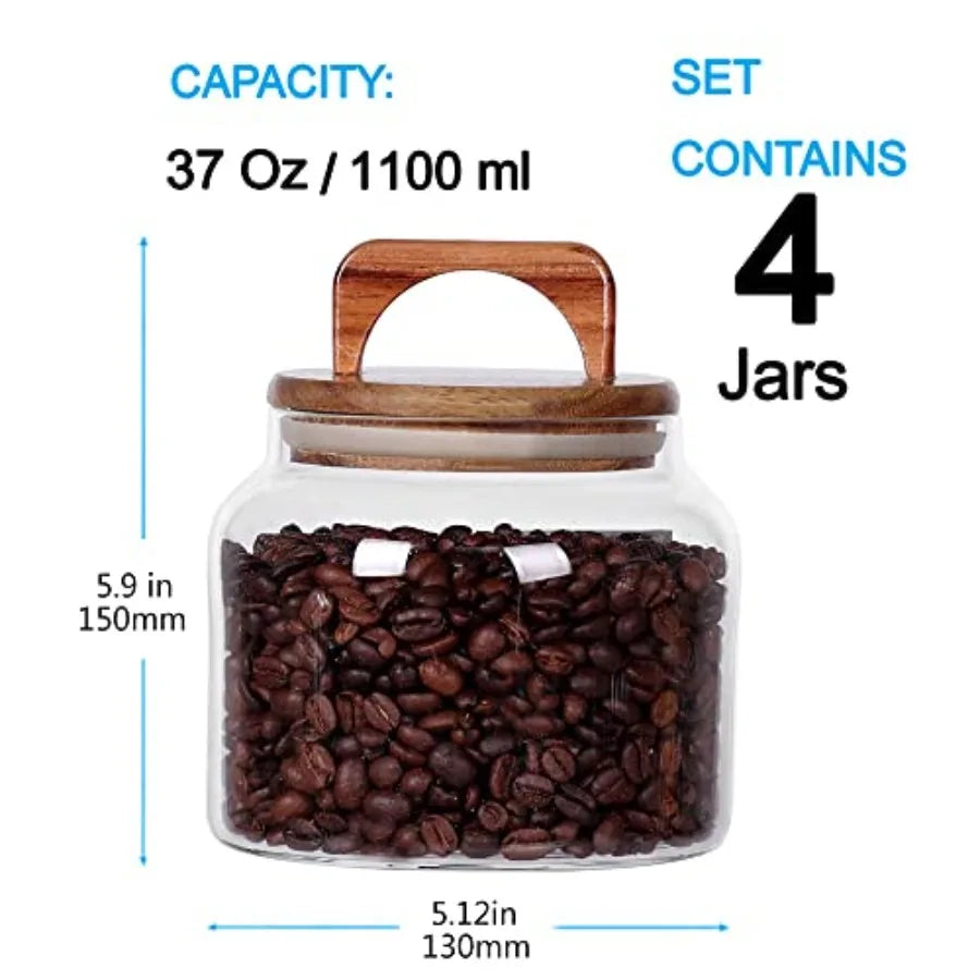Retro Glass Canister with Airtight Lid
