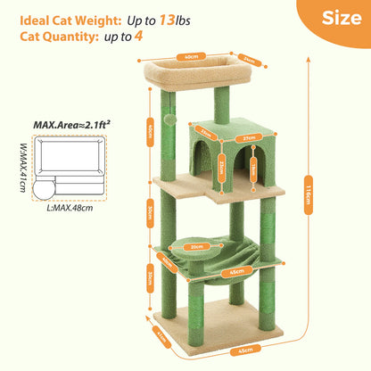 Multi-Level Metal Frame Cat Tower