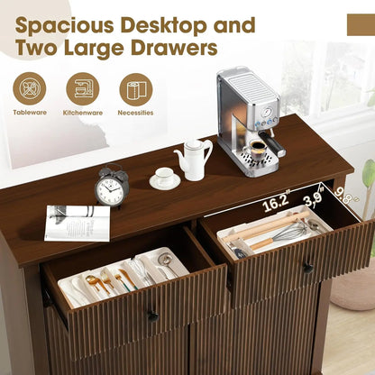 Modern Fluted Tilt-Out Laundry Cabinet