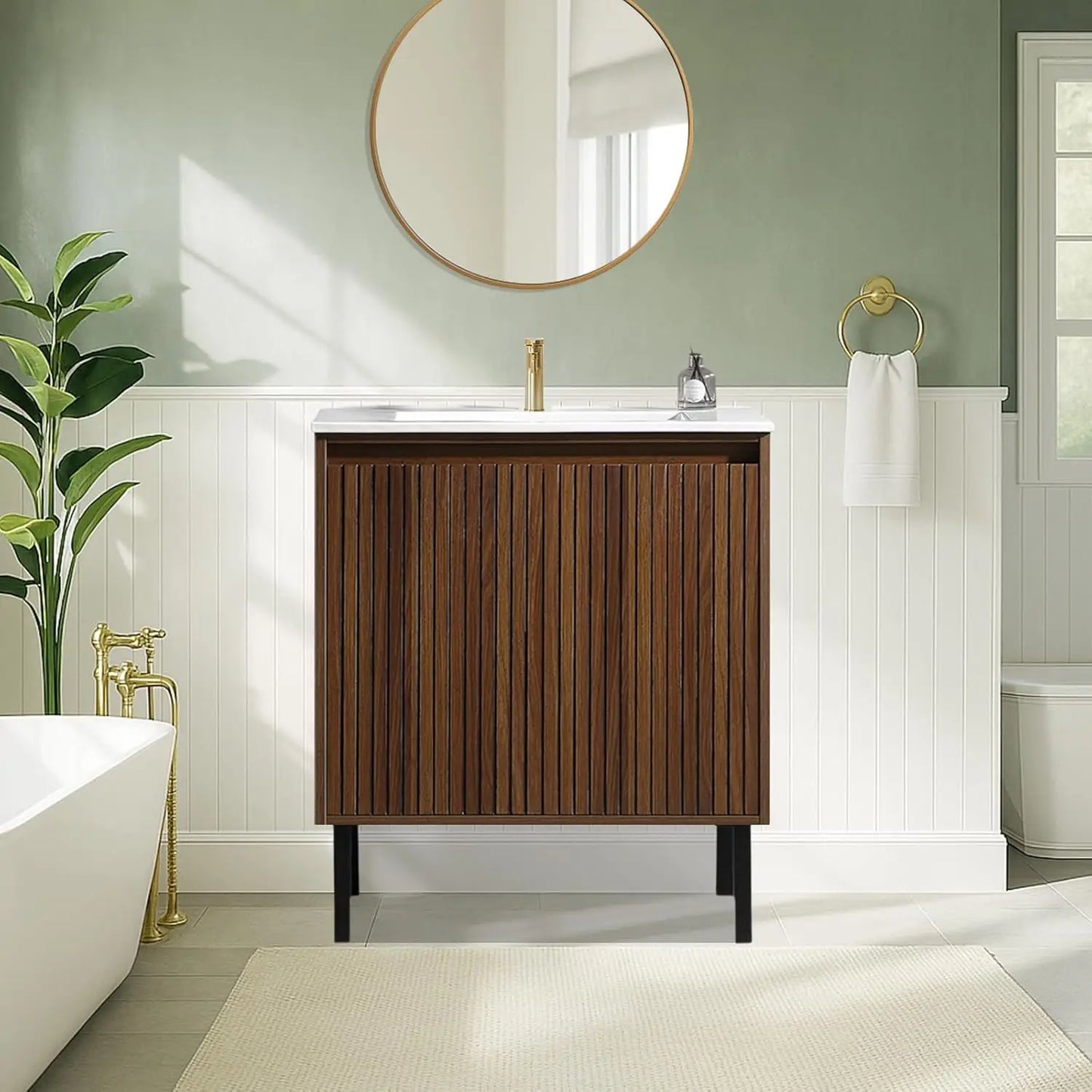 30" Bathroom Vanity with Sink, Modern Design