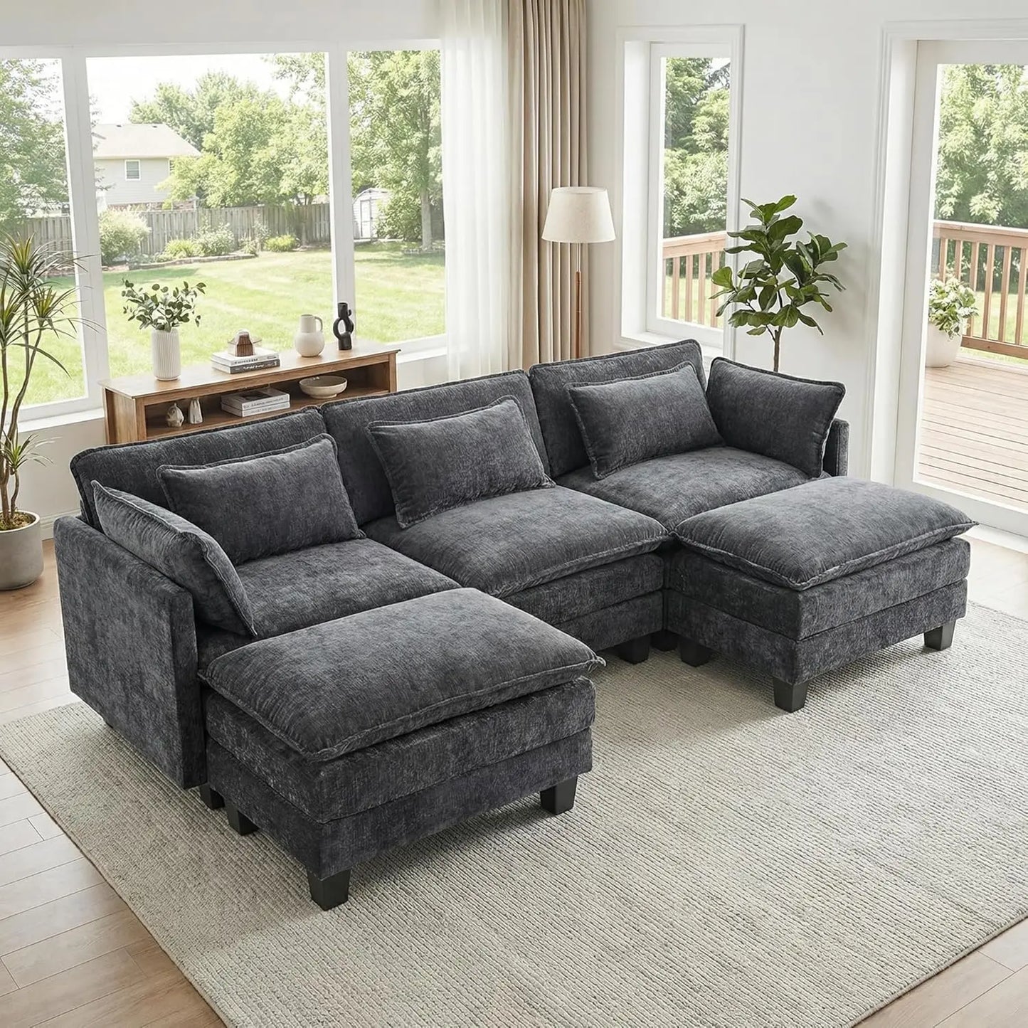 Modular Sectional Sofa with Deep Seating and Plush Comfort