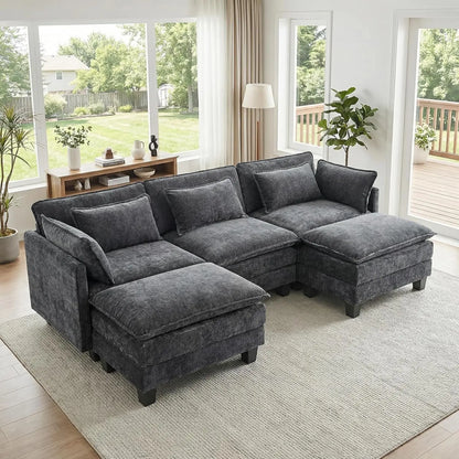 Modular Sectional Sofa with Deep Seating and Plush Comfort