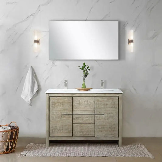 Marble Top Acacia Wood Bathroom Vanity