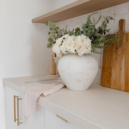 Sculptural Round Vase with Matte Textured Finish