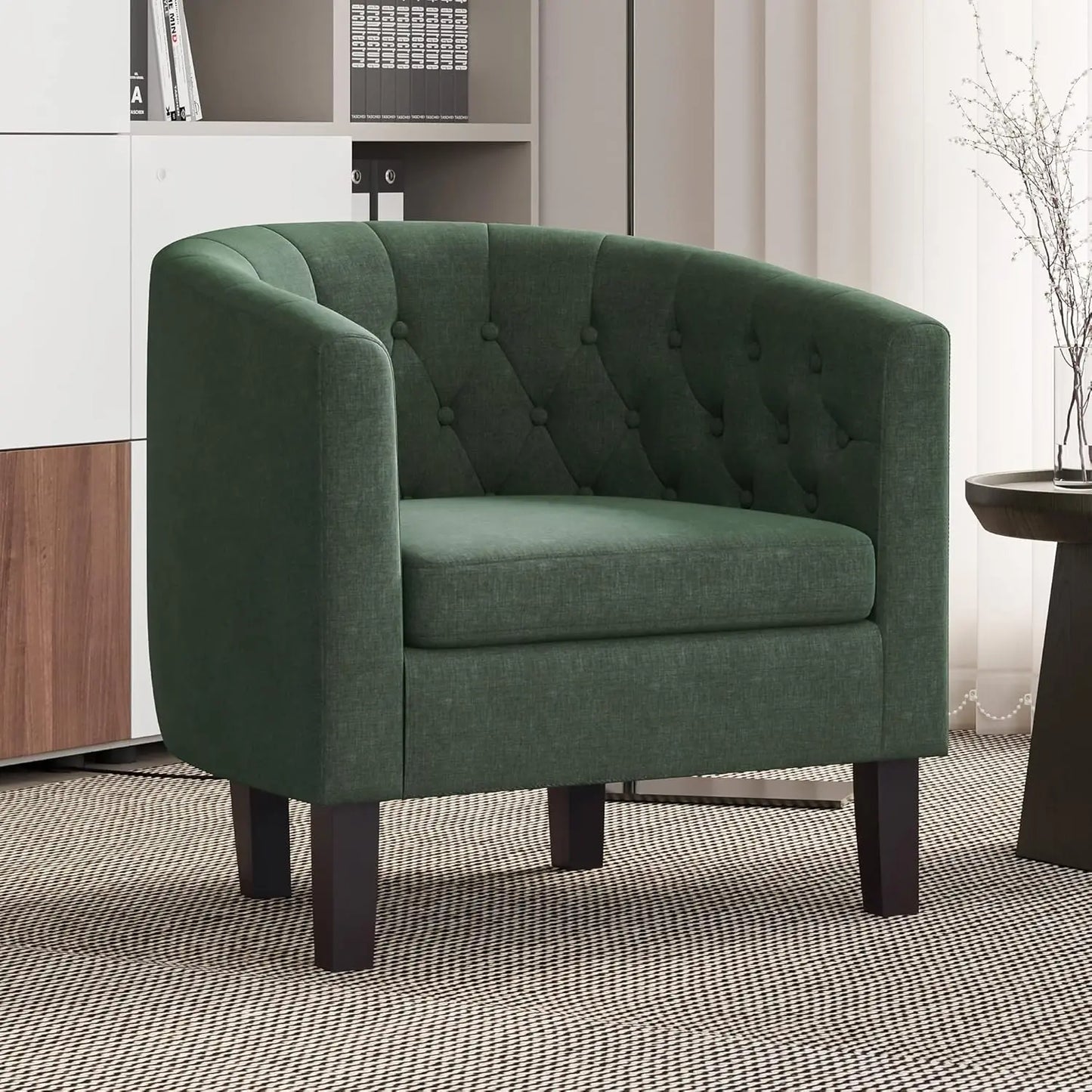 Tufted Barrel Accent Chair - Set of 2