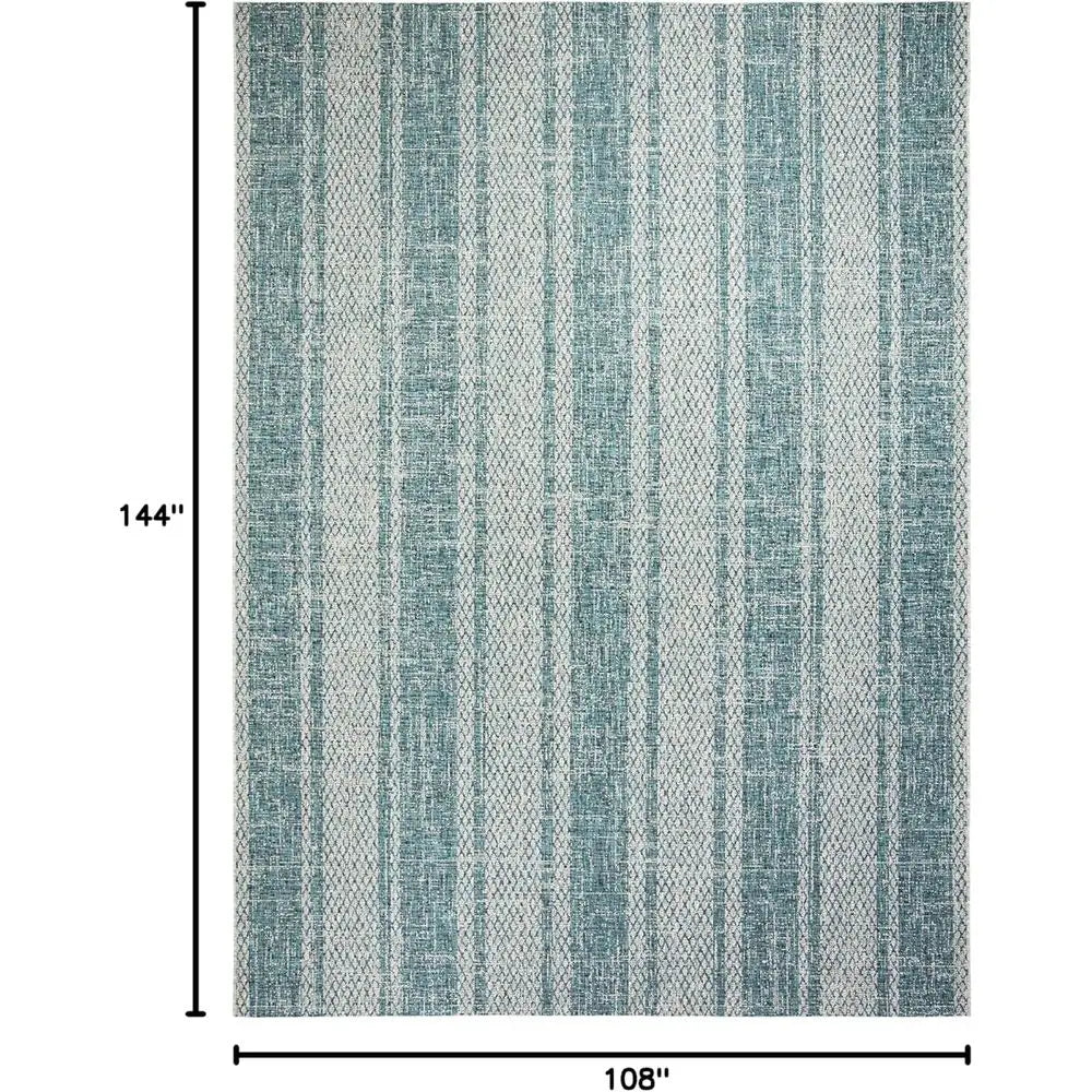 Indoor Outdoor Geometric Area Rug, 9' x 12'