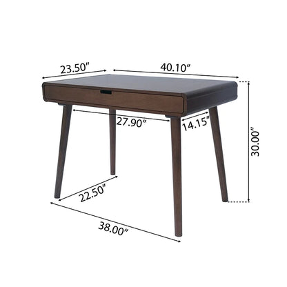 Solid Wood Mid-Century Writing Desk