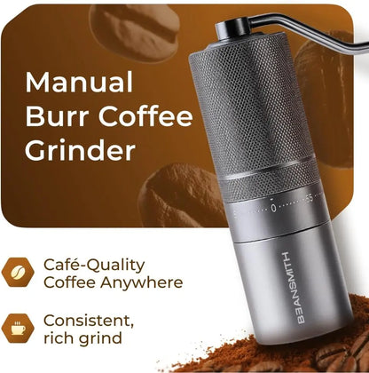 Precision Manual Coffee Grinder with Adjustable Burr System