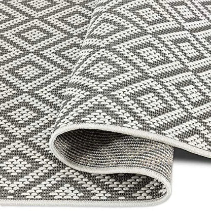 Modern Diamond Indoor Outdoor Area Rug