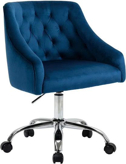 Velvet Swivel Office Chair with Adjustable Height