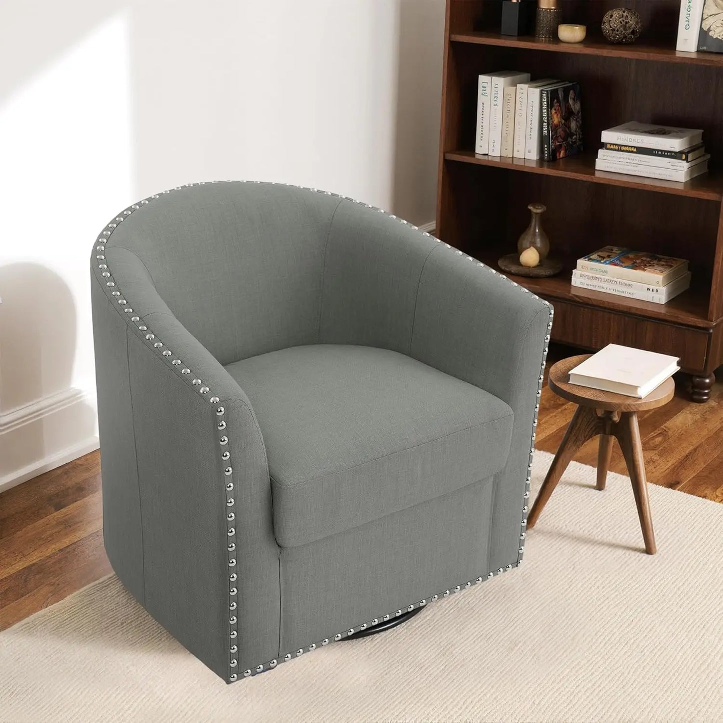 Swivel Barrel Accent Chair