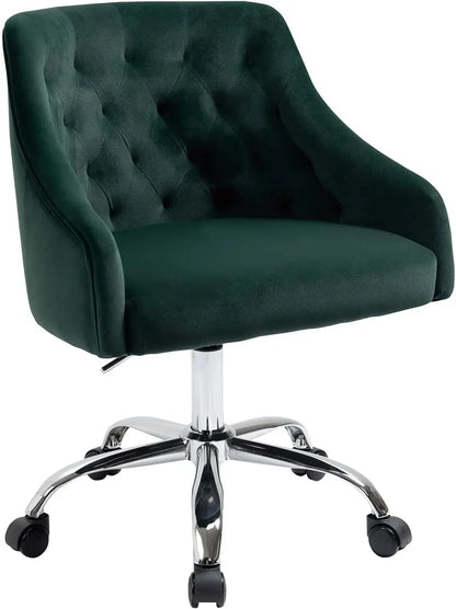 Velvet Swivel Office Chair with Adjustable Height