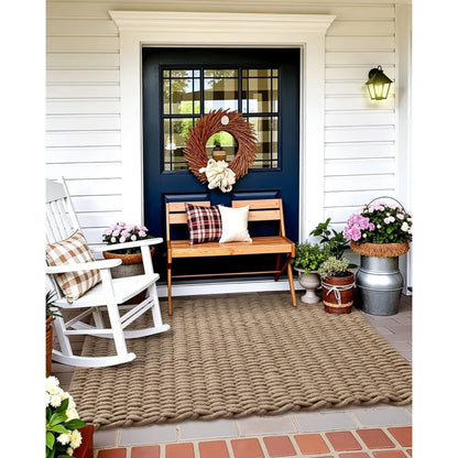 Handwoven Jute Entry Mat With Natural Texture