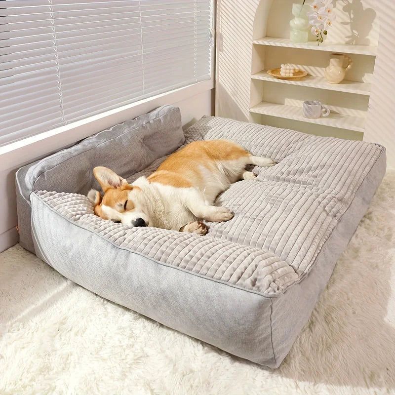Cozy Plush Pet Bed With Non-Slip Base Design