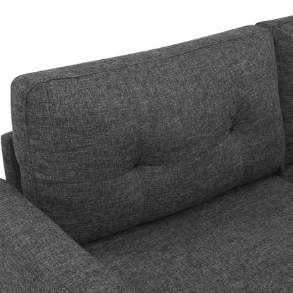 Mid-Century Tufted Upholstered Loveseat