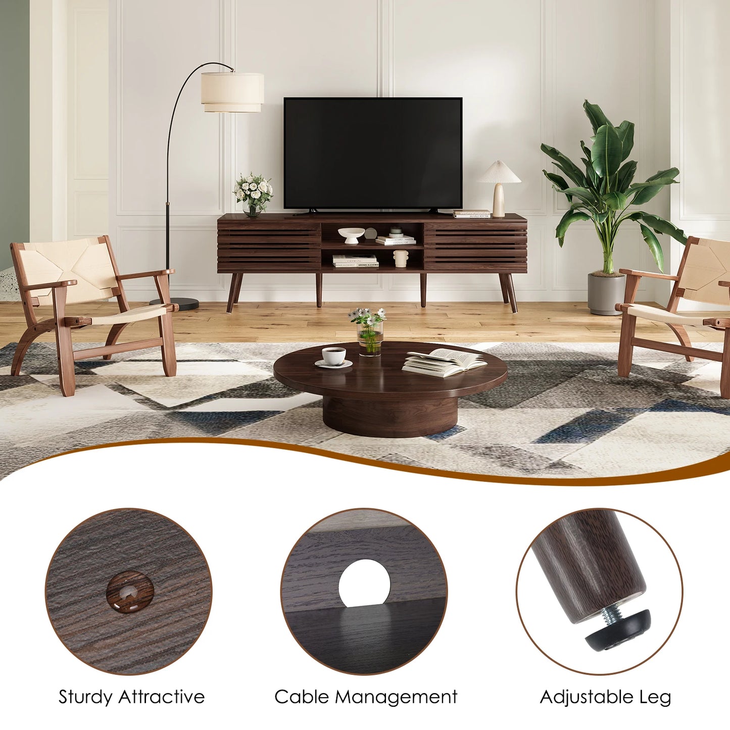 Mid-Century TV Stand with Storage