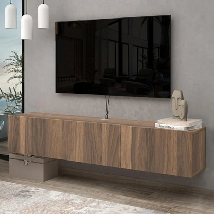 Floating TV Stand with Wall Mounted Storage