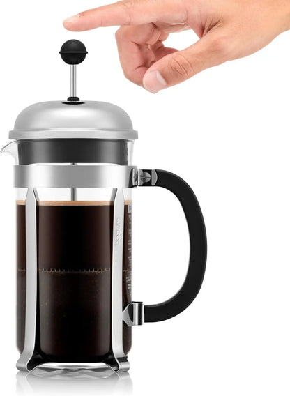 Classic French Press with Polished Stainless Steel Frame
