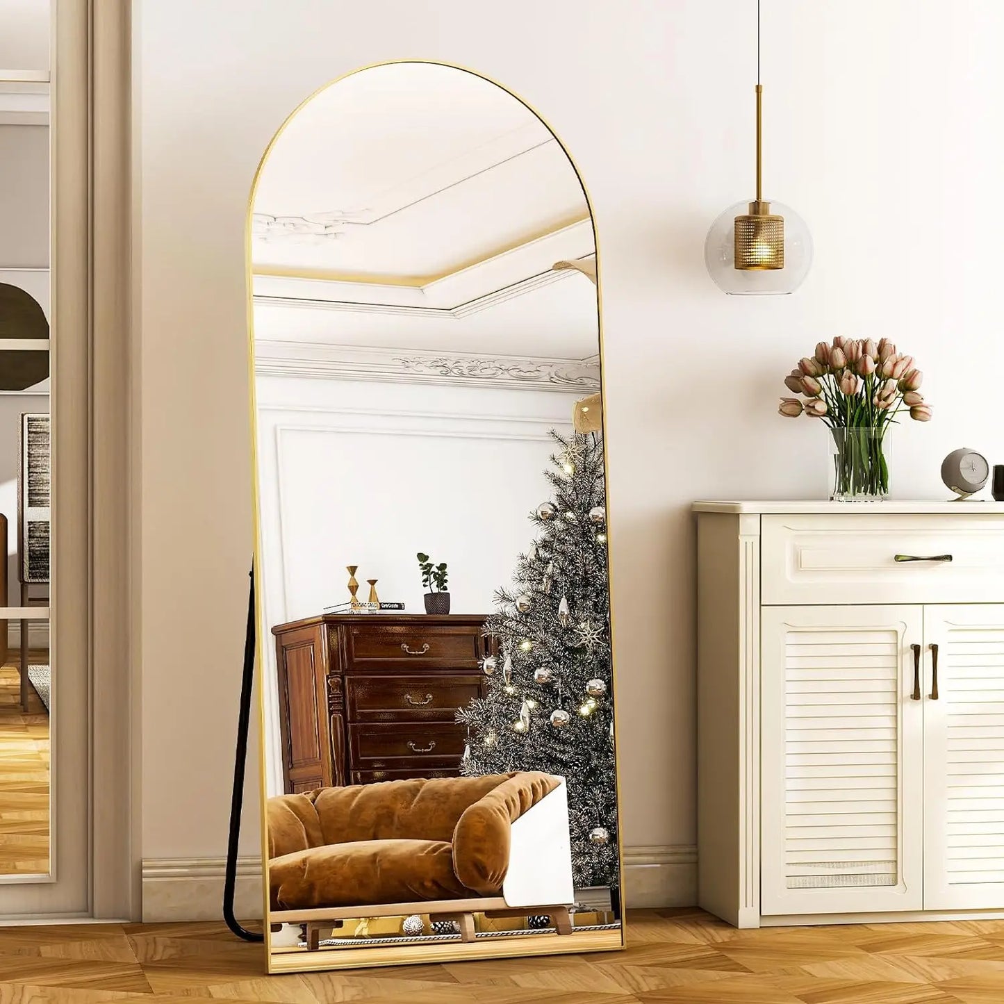Arched Full-Length Floor Mirror
