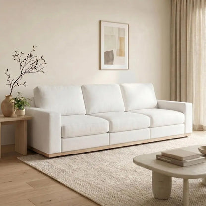 Deep Seat Chenille Sofa with Washable Covers