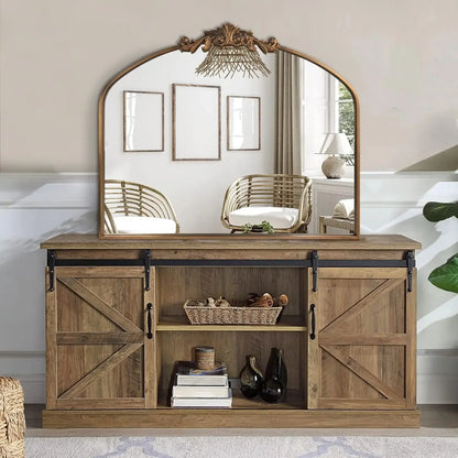 Gold Baroque Arched Decorative Wall Mirror