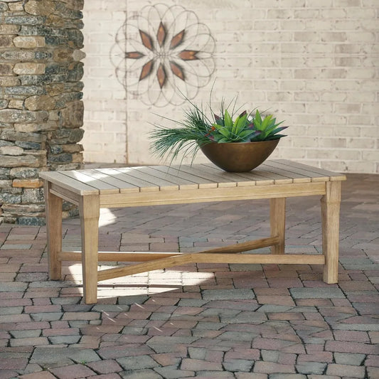 Ashley Outdoor Eucalyptus Carter Hall Patio Coffee Table