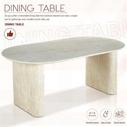 Expandable Dining Table with Flexible Seating Design
