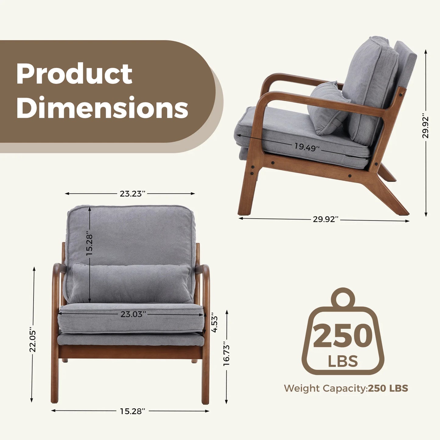 Mid-Century Upholstered Accent Chair