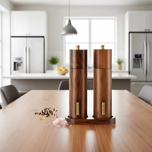 Acacia Wood Salt & Pepper Grinder Set