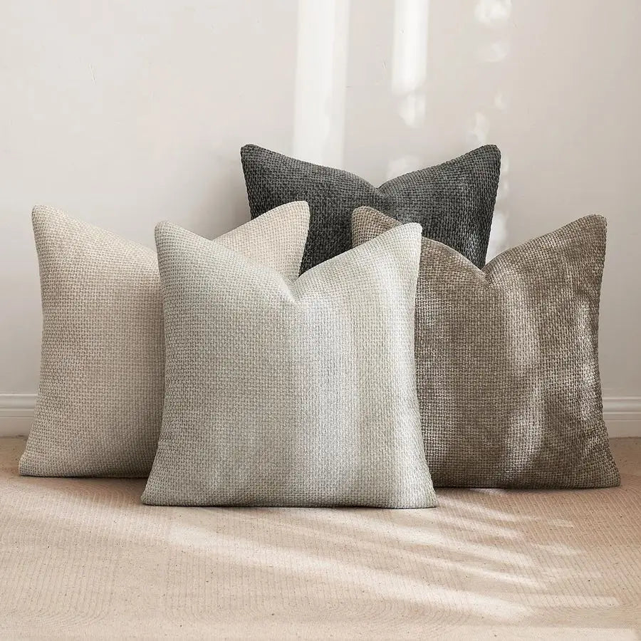 4-Pack Chenille Throw Pillow Covers 20x20