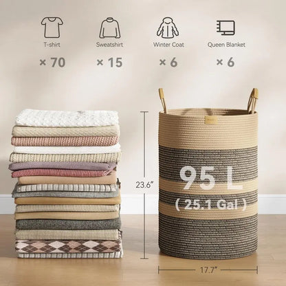 Artisan Woven Cotton Luxury Laundry Hamper