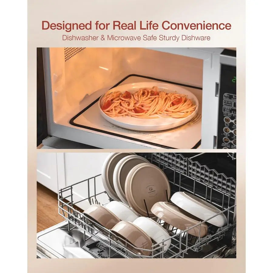 Speckled Stoneware Dinnerware Set With Modern Design