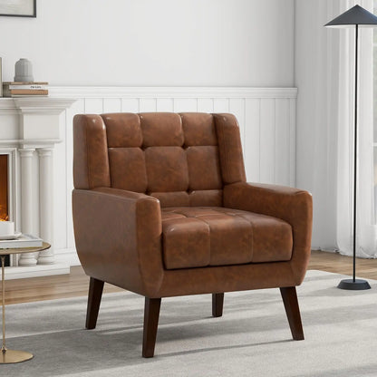 Modern PU Leather Accent Chair