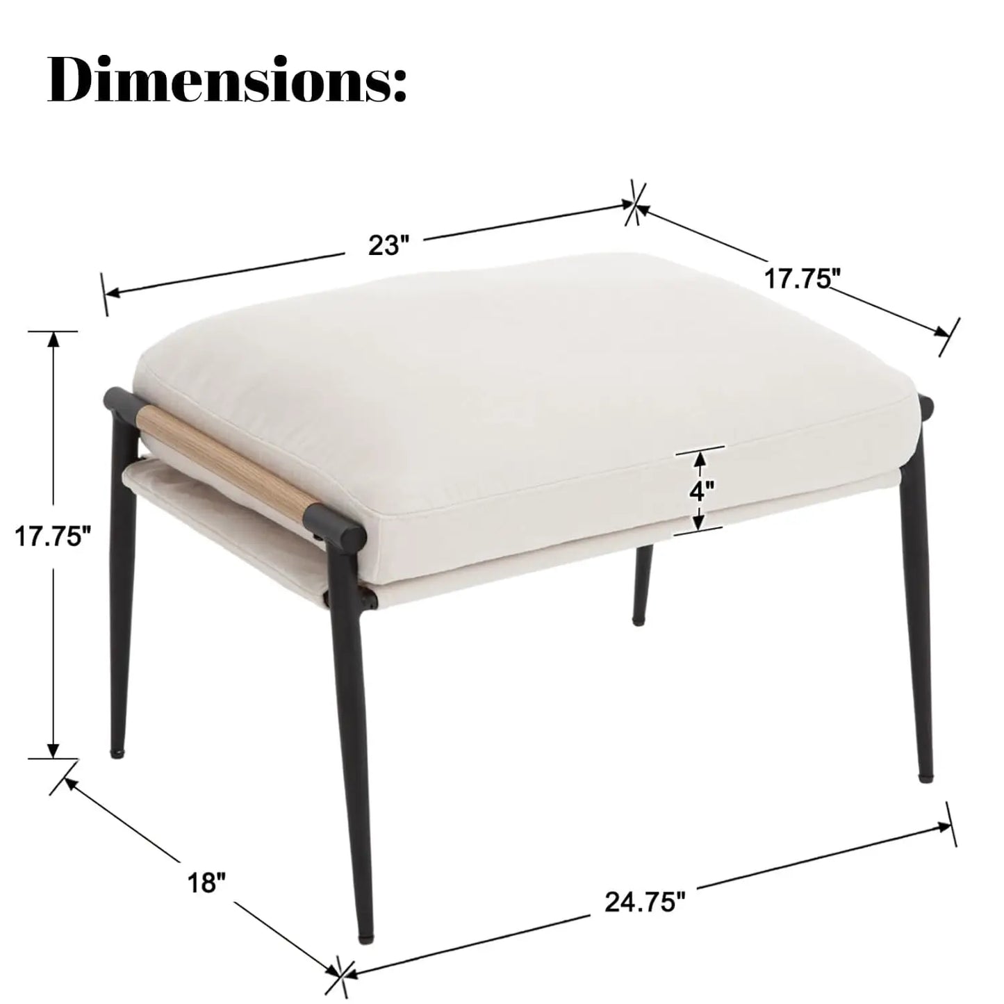 Modern Upholstered Accent Chair with Ottoman