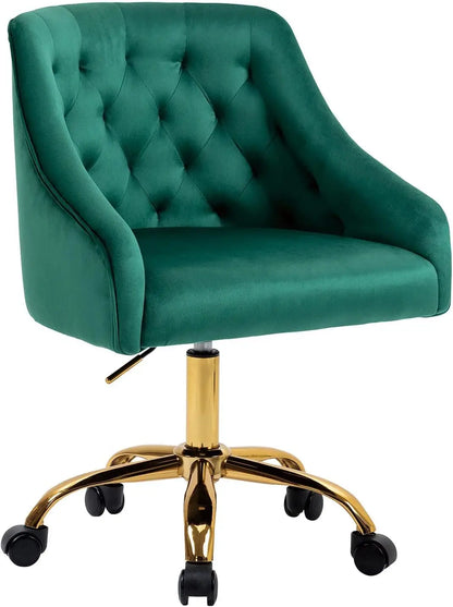 Velvet Swivel Office Chair with Adjustable Height