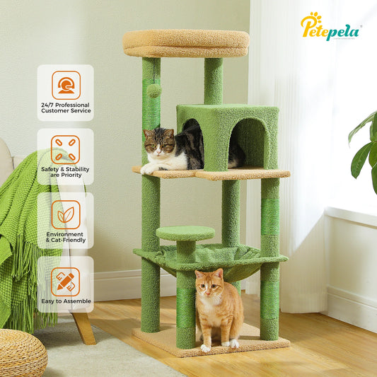 Multi-Level Metal Frame Cat Tower
