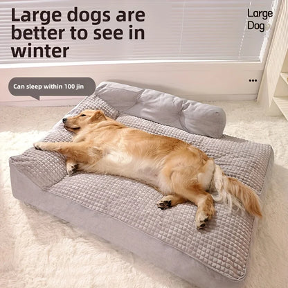Cozy Plush Pet Bed With Non-Slip Base Design