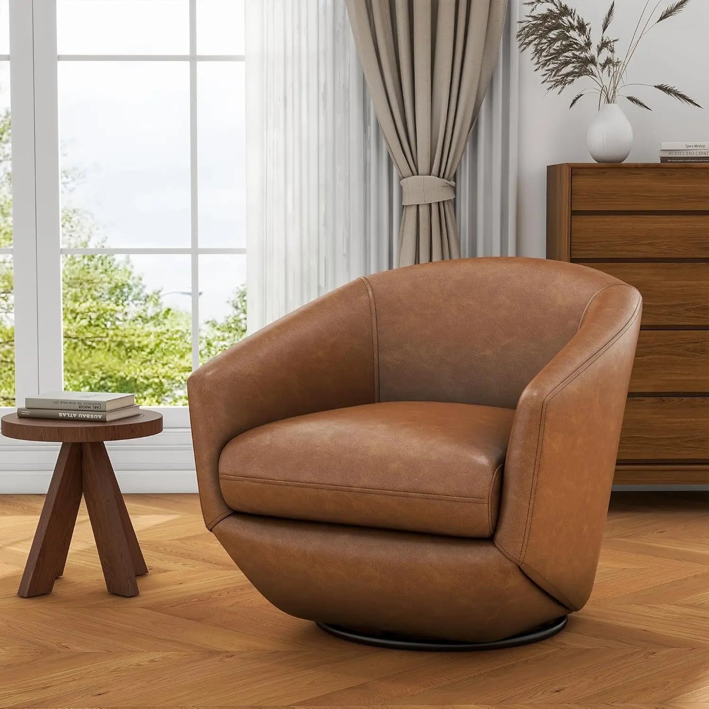Swivel Barrel Accent Chair