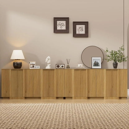Modern Fluted Sideboard Storage Cabinet