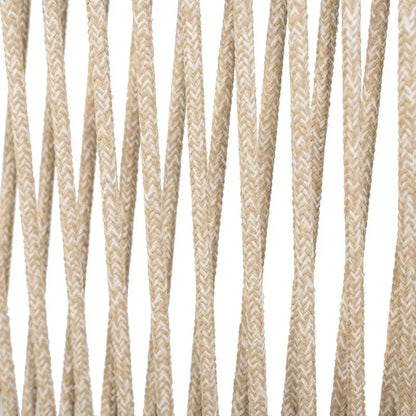 Acacia Wood Outdoor Lounge Chair with Rope Detail