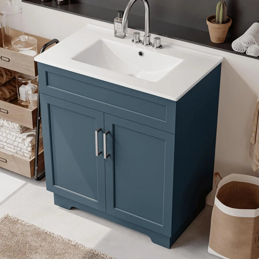 30" Bathroom Vanity with Ceramic Sink