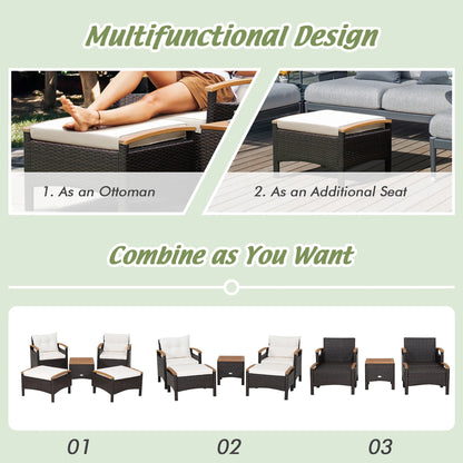 5-Piece Acacia Patio Conversation Set