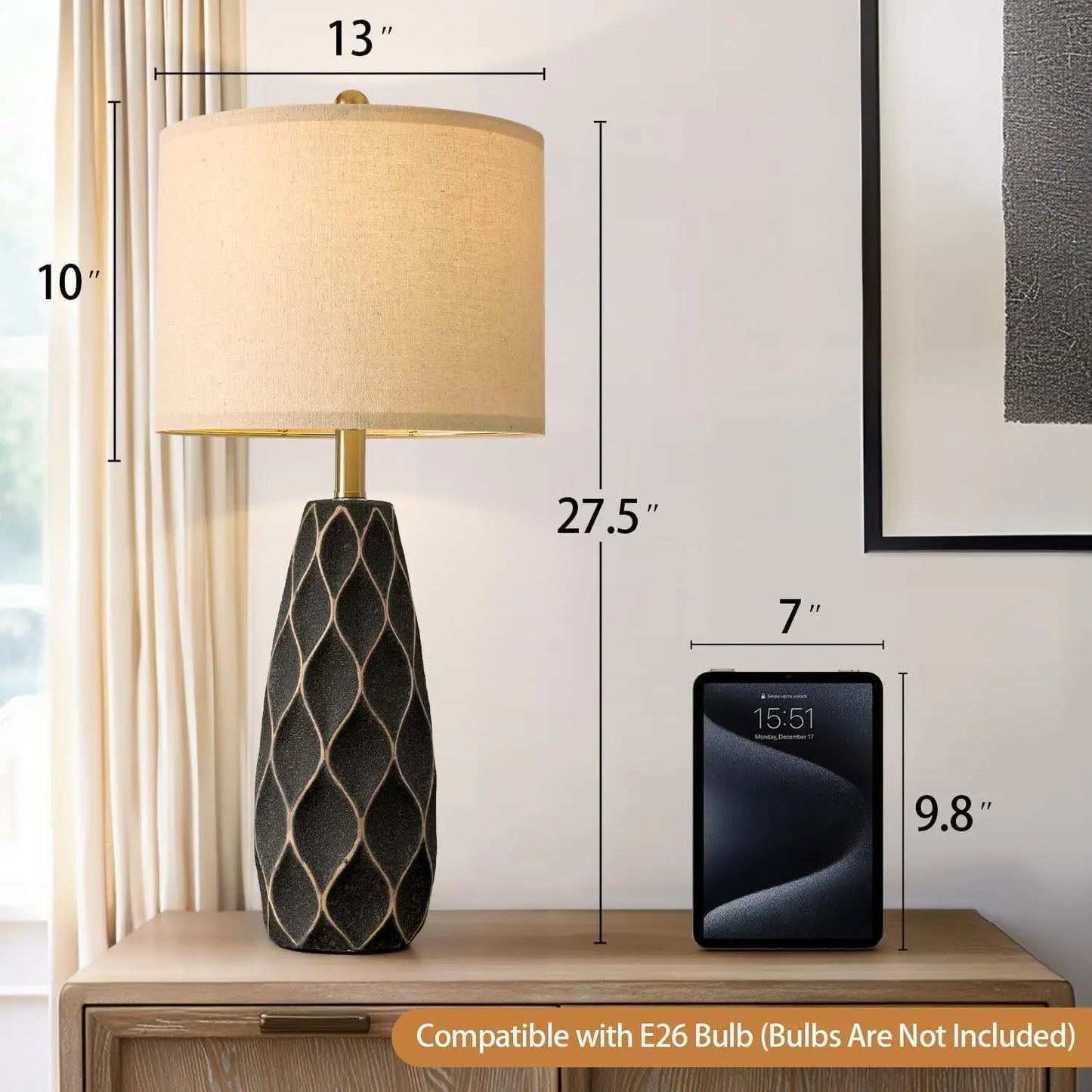 Elegant Ceramic Table Lamps – Set of 2