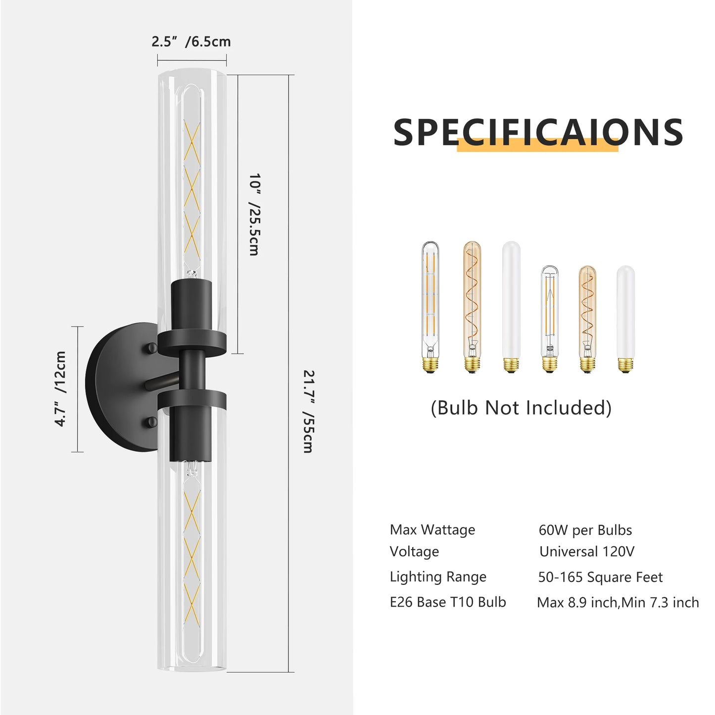 Modern Glass Wall Sconce Set