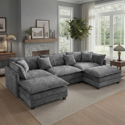 Modular Sectional Sofa with Cloud Comfort and Flexible Layout