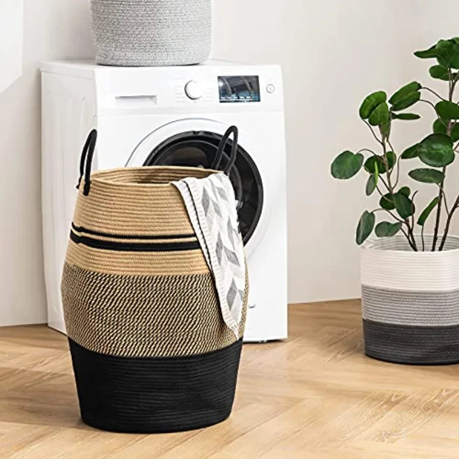 Woven Rope Laundry Hamper