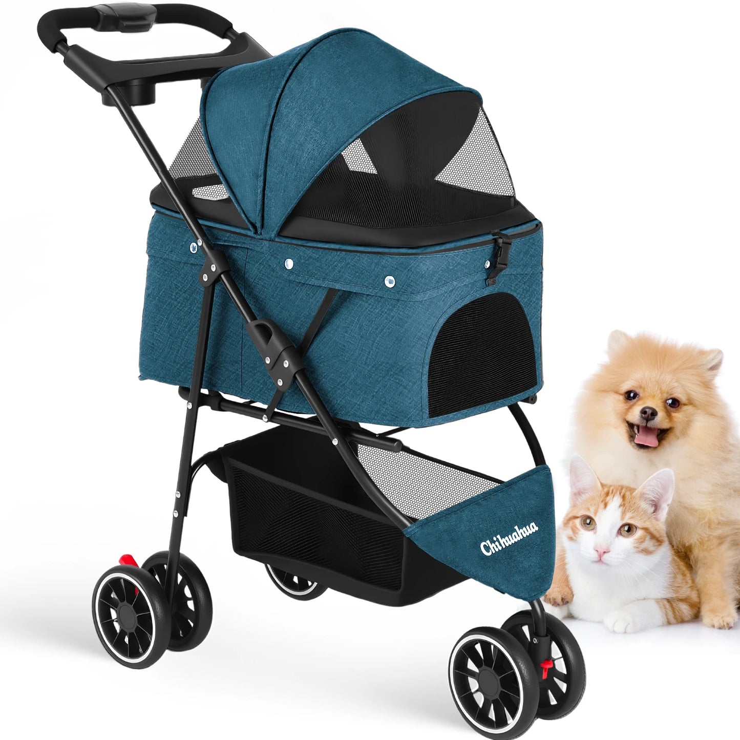 3 in 1 Pet Stroller with Foldable Travel Design