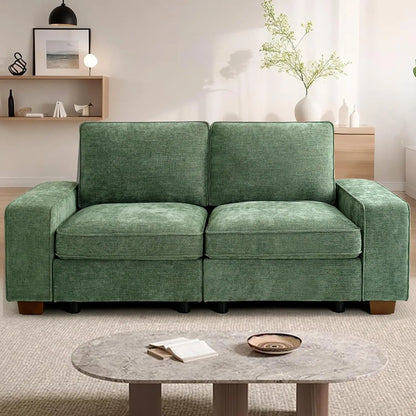 Modular Chenille Sofa with Hidden Storage
